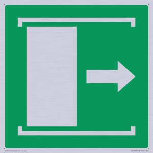 E033 safe condition door slides right to open